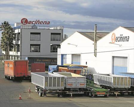 Instalaciones del fabricante de remolques Leciñena, situadas en Utebo. - ARCHIVO